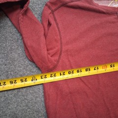 paradise collection henely shirt mens large long sleeve red