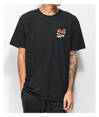 aLab T Shirt Black Large 100% Cotton Streetwear Bold Graphics Top Skate Rave o