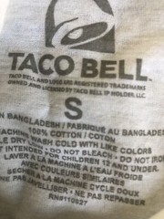 TACO BELL BETTER AT BELL Employee Work Mexican Vacation FoodAdult T-shirt NWOT S