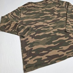 Magellan Outdoors Thermal Shirt Mens Medium Green Camo Waffle Knit Long Sleeve