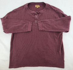 Foundry Supply Co Henley Shirt Adult 2XLT TALL Red Thermal Outdoor Men !