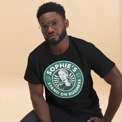 Funny Sophie Cunningham Shirt Indiana Coffee Tee Stand On Business Finger Point
