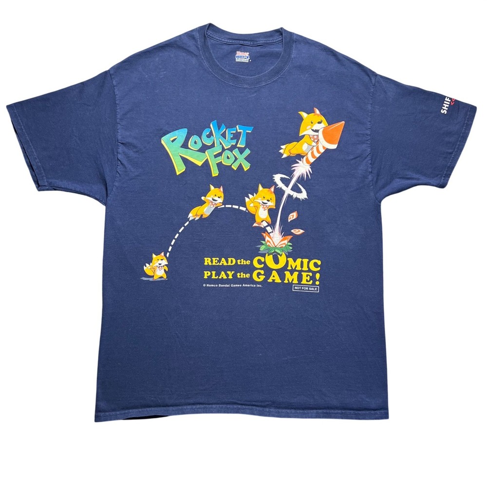 Rare VTG Rocket Fox Bandai Namco Game Promo T Shirt Size XL ShiftyLook Promo