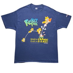 Rare VTG Rocket Fox Bandai Namco Game Promo T Shirt Size XL ShiftyLook Promo