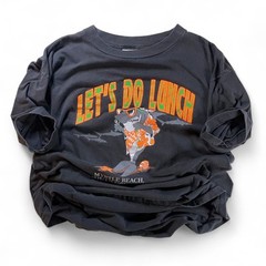 Vtg 80s Shark Lets Do Lunch Myrtle Beach Tee Neon Funny Sunglasses Single Stitch