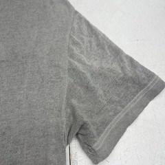 Grey Lightweight Asymmetrical Hem Cowl Neck Short Sleeve T Shirt Mens Small