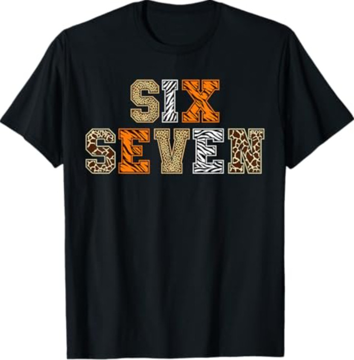 Animal Print Clothes Six Seven Zoo 67 Meme T-Shirt