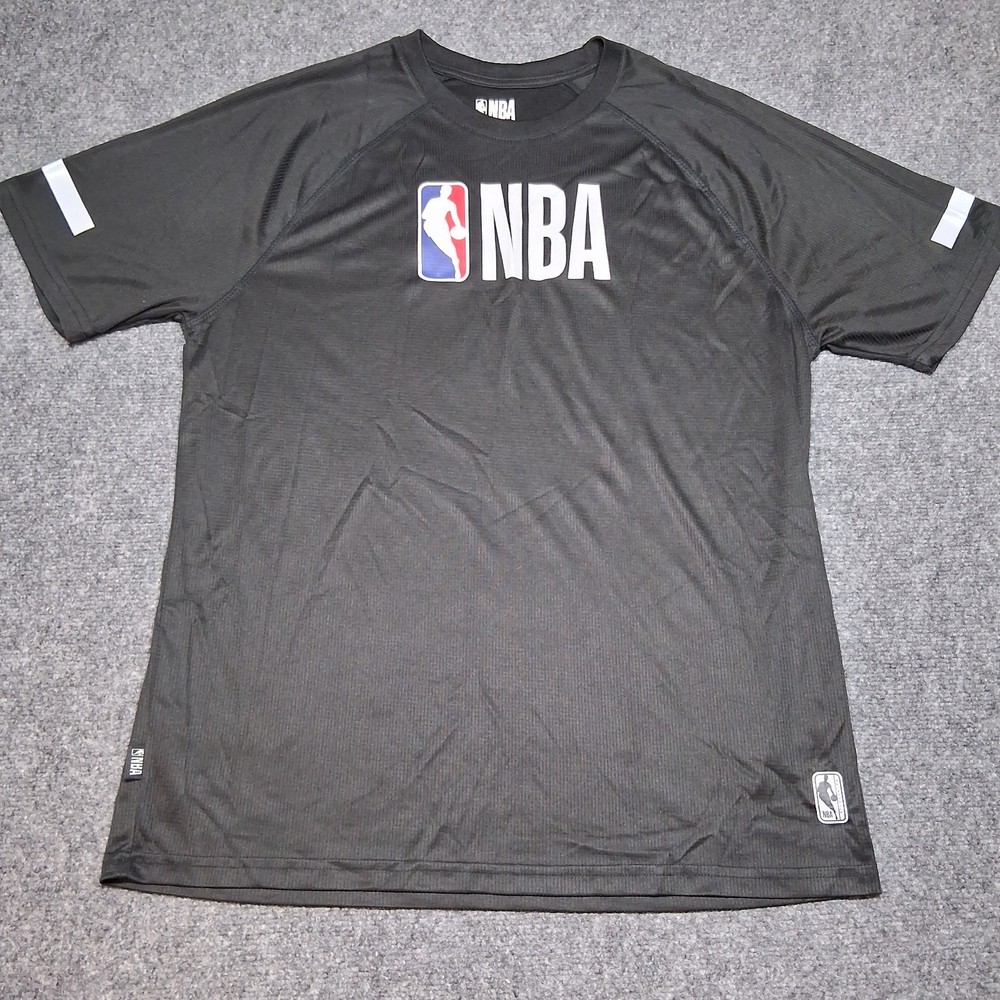 NBA Basketball Logo T-Shirt Black Mens Sz X Large Pullover Crew Neck