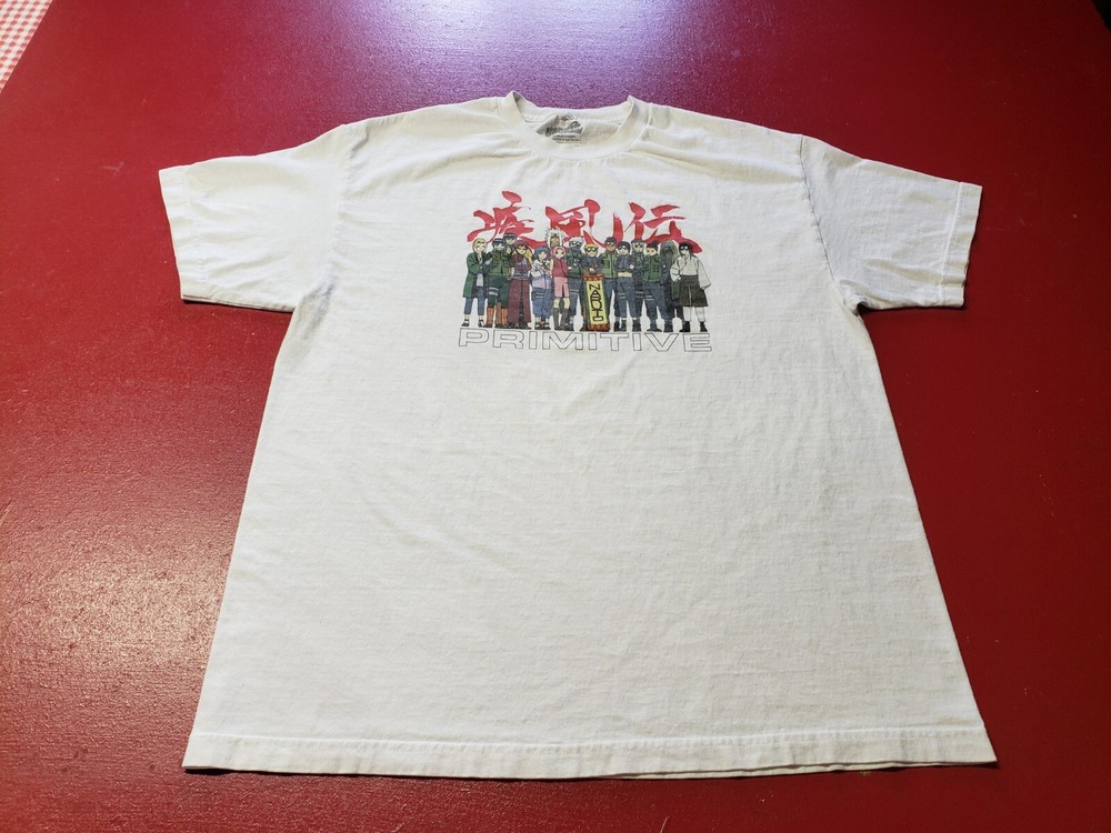 Naruto Shippuden/ Primitive T-Shirt Wht 100% Cotton