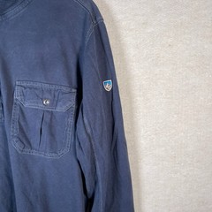 KÜHL Long Sleeve Pullover Mens Medium Organic Cotton Utility Henley Workwear