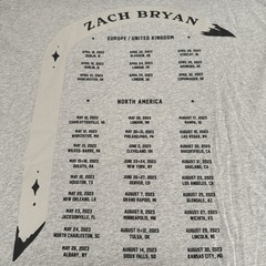 ZACH BRYAN HERE TO PROVE TOUR SHIRT 2023 XXL