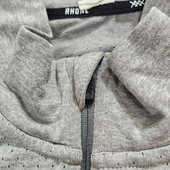 Rhone Shirt Mens Large Gray Perforated Yoke Quarter Zip Training Top Golf Travel