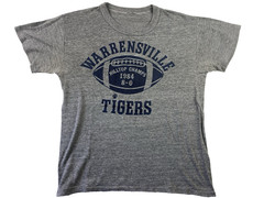 Russell Athletic Vintage Football T-Shirt 80s Gray Tri-Blend High School Champ