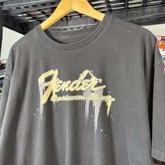 Fender Custom Shop Men’s T-Shirt Black Size XL Guitar Back Graphic Print