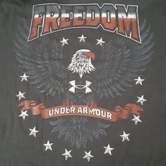 Under Armour UA Shirt Mens Medium Grey Freedom Eagle T Graphic Tee USA Flag New