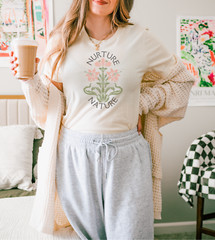 Nurture Nature Flower Graphic T-Shirt – Comfortable and Stylish Casual Wear