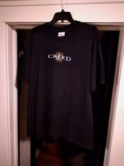 Vintage 1998 Creed Band Emblem Rock Music Shirt 🎸 My Own Prison Torn One RARE