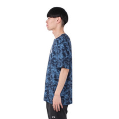 Oakley Enhance Qdevo SS Tee Graphic 4.0 Short Sleeve T-Shirt Blue Print 2XLarge