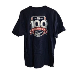 Starter New York Giants 100 Seasons 1925 Anniversary NFL Shirt Mens XL Navy Blue