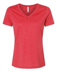 BELLA + CANVAS Women’s Relaxed Heather CVC V-Neck Tee – 6405CVC