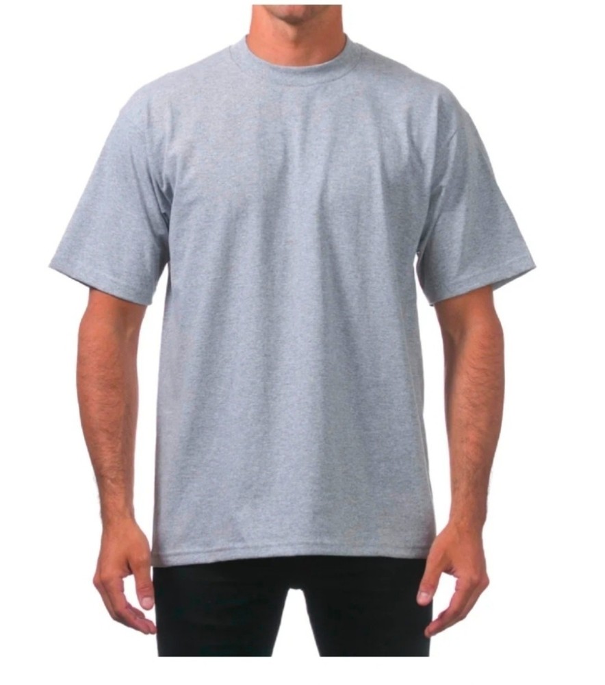 PROCLUB MENS HEAVYWEIGHT SHORT SLEEVE T SHIRT PRO CLUB PLAIN TEE SHIRT M – L