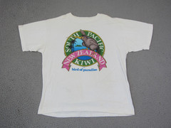 Vintage New Zealand Shirt Mens Medium White Single Stitch 90s South Pacific Kiwi