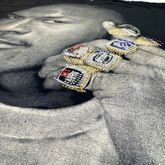 Michael Jordan Mens XL NBA Goat Six Championship Rings All Gravity Bling Stones