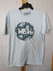 HEVI Hawaii Baby Blue 100% Cotton Logo Crew Neck T-Shirt Men’s Size XL