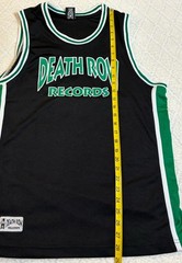Official Death Row Records 2 Sided Jersey Green Leaf Sides Two Hip Hop Size M