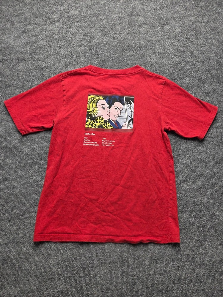 Uniqlo UT Roy Lichtenstein Art T-Shirt Unisex Sz XS Red Short Sleeve Graphic Tee