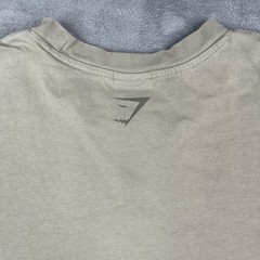 Gymshark T Shirt Mens XL Green Power Lifting Well Worn Distressed Cotton Faded