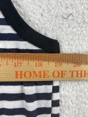 VINTAGE Breton Stripe Sailor Shirt Tank Top Mens Small Black Russian Telnyashka