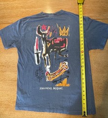 Jean-Michel Basquiat Graphic Blue short sleeve T shirt Classic style Medium