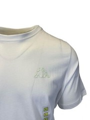 Kappa Men’s T-Shirt White Crew Neck Solid Regular Fit S/S (S08)