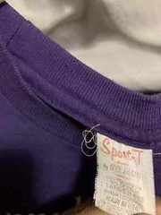 Vintage Sport T’s Shirt Adult Mens Large Purple Short Sleeve Summer School 80s
