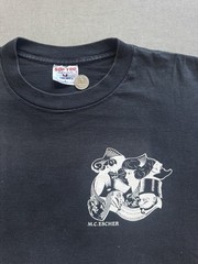 Vintage 90s MC Escher RARE Eight heads Tshirt Men’s Large