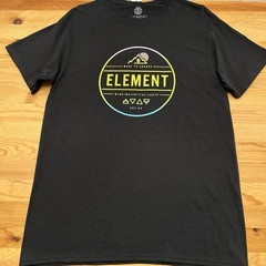 ELEMENT T-Shirt Mens Medium M Black Alignment Graphic Gradient Logo Skate NWT