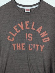 Homage Cleveland Is The City T-Shirt Men XL Brown Graphic Tee Made in USA