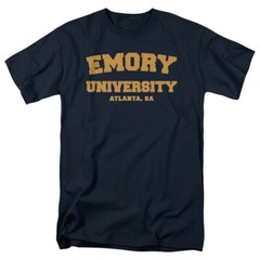 Emory University Adult T-Shirt Circle Logo, Navy, S-5XL