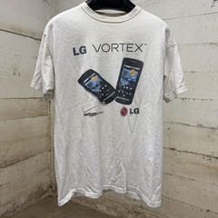 Vintage Y2K LG Cell Phone Promo Tech T-Shirt Verizon Size Medium Vortex Print