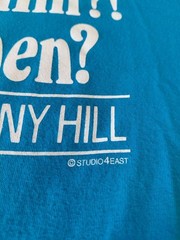 Vintage 1980s Over The Hill Blue Cotton T Shirt Single Stitch Small
