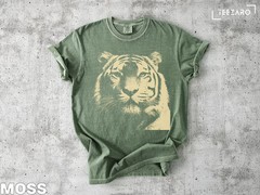 Tiger Graphic Comfort Tee Soft Cotton Animal Print Shirt Men Women