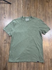 Faherty Sunwashed Organic Cotton Crew Tee Mens S Green Slub Sustainable