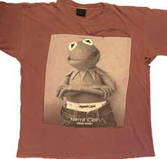 Vintage 90s Plum Jim Henson shirt- Kermit Calvin Klein -Muppets MGM-Size L