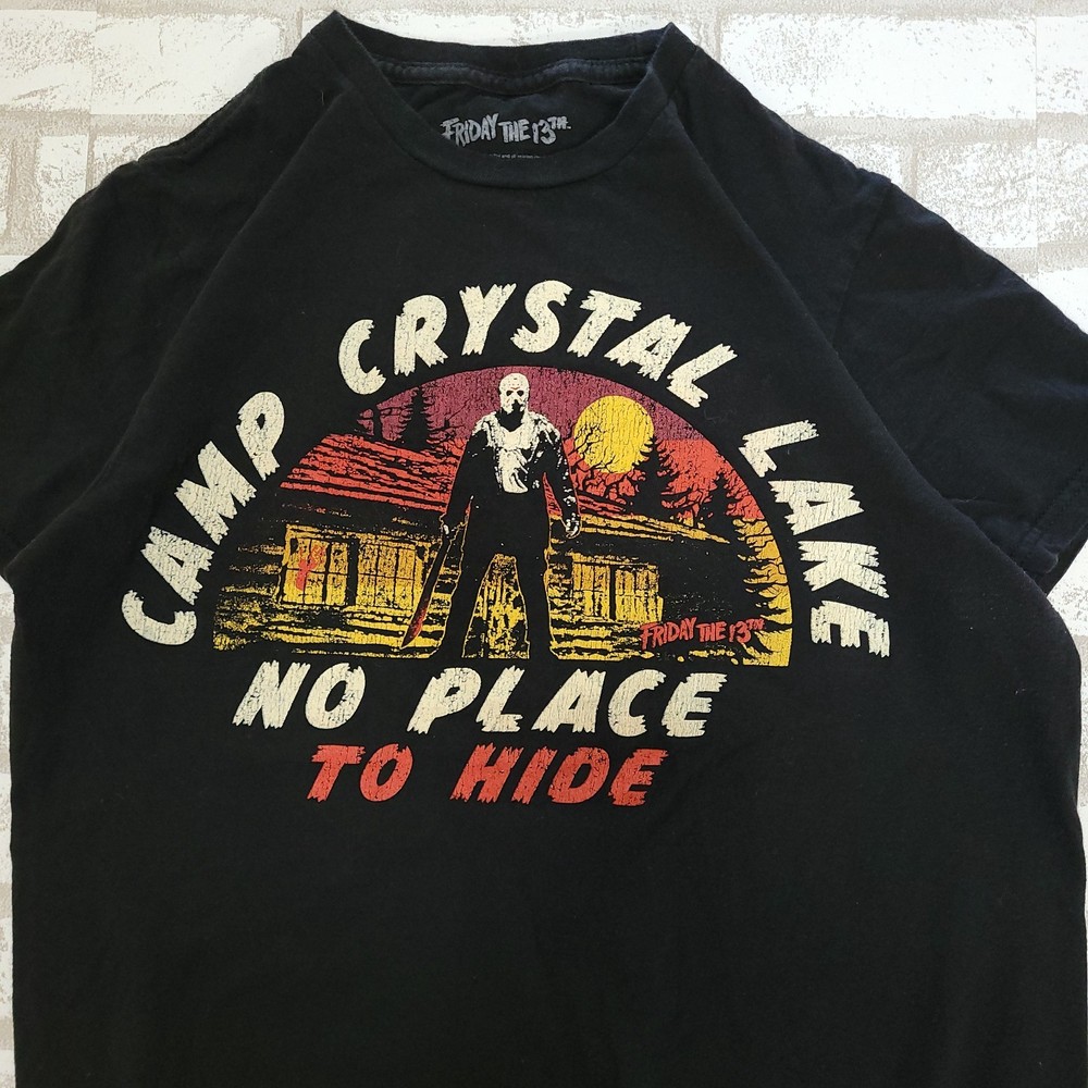 Friday the 13th Camp Crystal Lake No Place to Hide Horror Movie T-Shirt Mens S