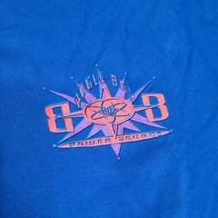 Vintage 90S Bugle Boy Power Source Atomic Graphic T-Shirt Men’s XL Blue USA