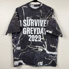 I Survived Greyday 2023 T Shirt Mens L G59 Record Suicide Boys Trap Camo Skull