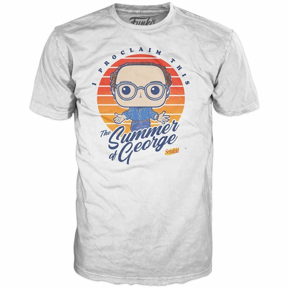 Seinfeld The Summer Of George Pop T-Shirt Funko Adult Sizes Lg, XL, 2XL NEW