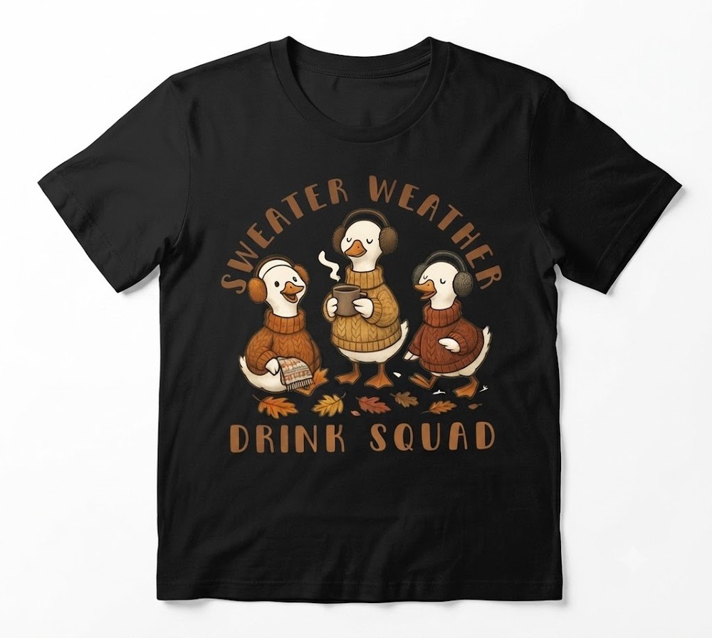 Fall Goose Shirt, Weather Shirt, Fall Weather Lover Shirt, Fall Graphic T-Shirt
