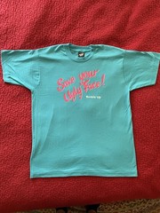 Size XL – Vintage Buckle Up Save Your UGLY FACE Shirt – Rare HTF Deadstock 1980s